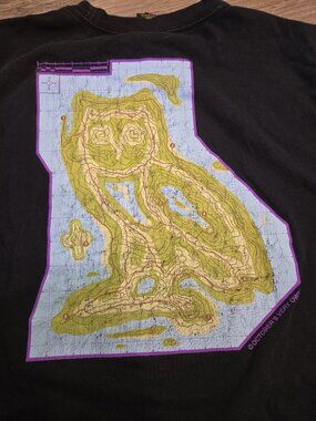 OVO October's Very Own Owl Map Design Black T-Shirt
